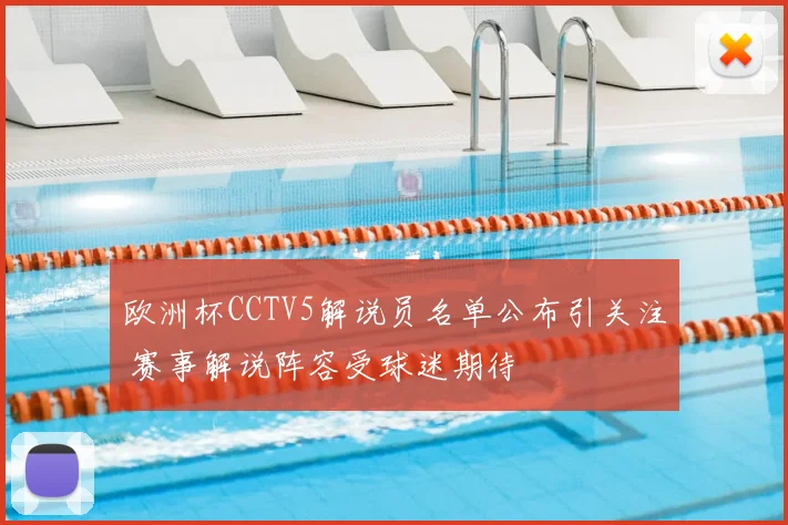 欧洲杯CCTV5解说员名单公布引关注 赛事解说阵容受球迷期待